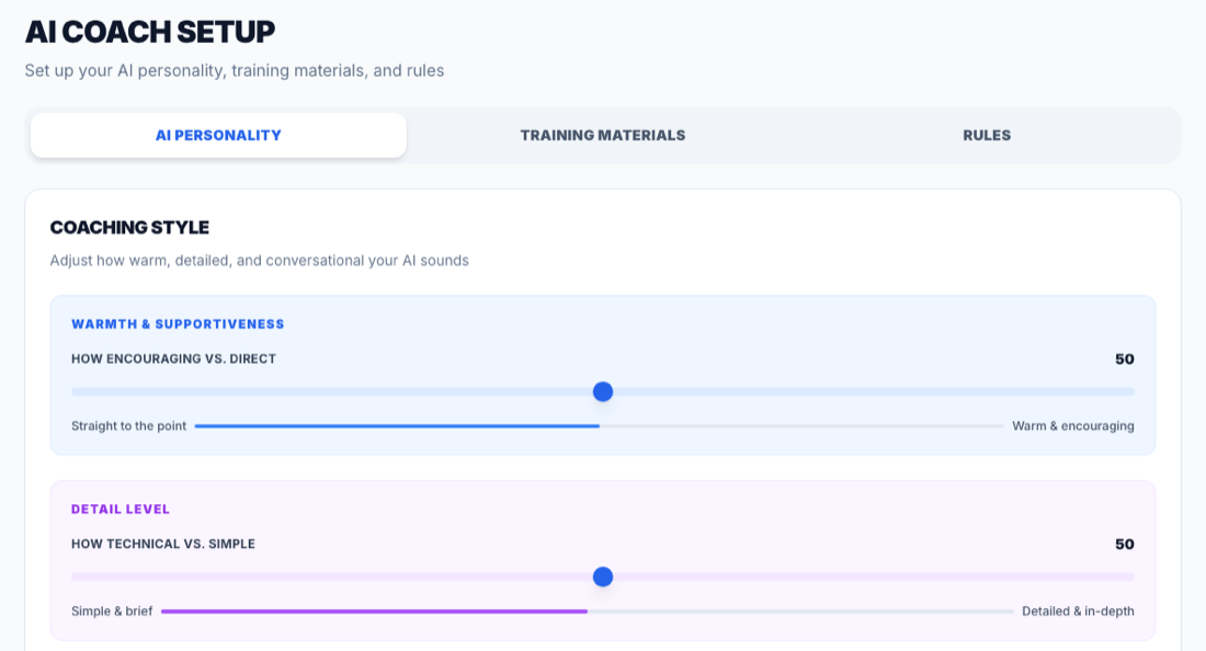 Twin Studio — slide warmth, detail and conversation style to match your tone